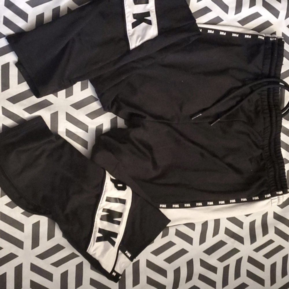 Victoria black and white joggers